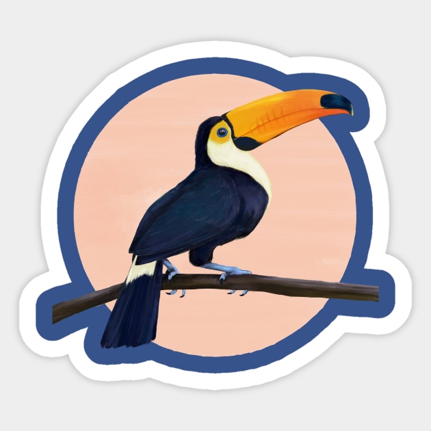 Toucan Sticker by LauraGraves